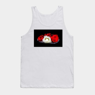 Red and White Roses Tank Top